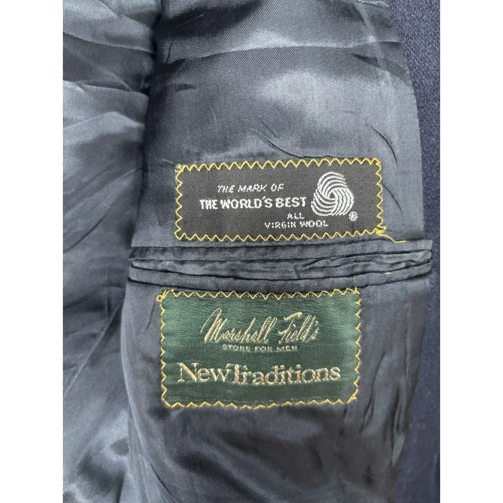 Vintage Polo‎ University Club Blazer 42 Blazer Navy Blue Wool Gold Button USA